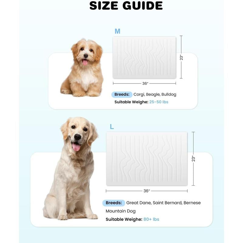 Cooling Mat for Large Dogs Q-MAX>0.4, 48" X 28" Thin Non-Gel Pet Cooling Pad, Washable Self-Chill Mat, Non-Slip & Foldable for Big up to 80 Lbs