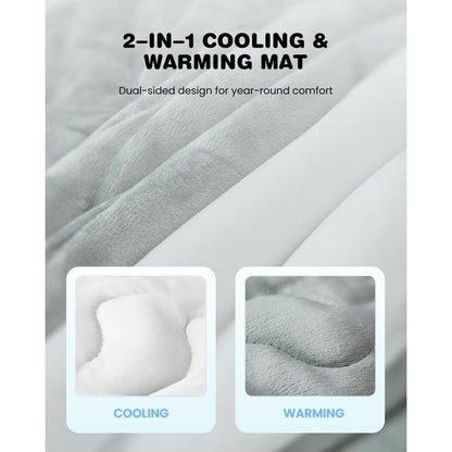 Cooling Mat for Large Dogs Q-MAX>0.4, 48" X 28" Thin Non-Gel Pet Cooling Pad, Washable Self-Chill Mat, Non-Slip & Foldable for Big up to 80 Lbs