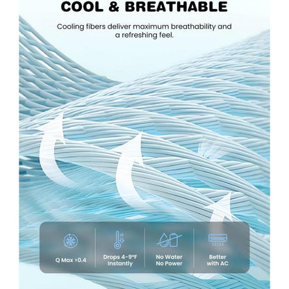 Cooling Mat for Large Dogs Q-MAX>0.4, 48" X 28" Thin Non-Gel Pet Cooling Pad, Washable Self-Chill Mat, Non-Slip & Foldable for Big up to 80 Lbs